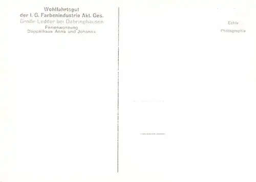 AK / Ansichtskarte 73884329 Dabringhausen_Wermelskirchen Wohlfahrtsgut der IG Farben Ferienwohnung 