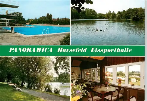 AK / Ansichtskarte  Harsefeld Panoramica Harsefeld Eissporthalle Restaurant Schwimmbad Gondelteich Park Harsefeld