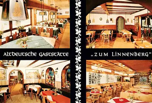 AK / Ansichtskarte 73884353 Bonsweiher Altdeutsche Gaststaette Zum Linnenberg Gastraeume Bonsweiher