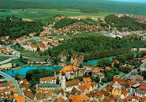 AK / Ansichtskarte  Sigmaringen Stadtansicht mit Hohenzollern-Schloss Sigmaringen