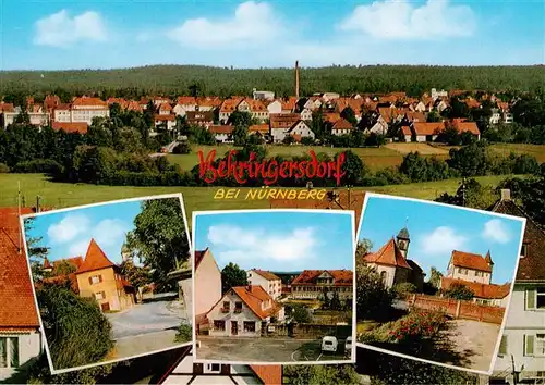 AK / Ansichtskarte 73884418 Behringersdorf_Schwaig_Nuernberg Panorama Ortspartien Kirche 