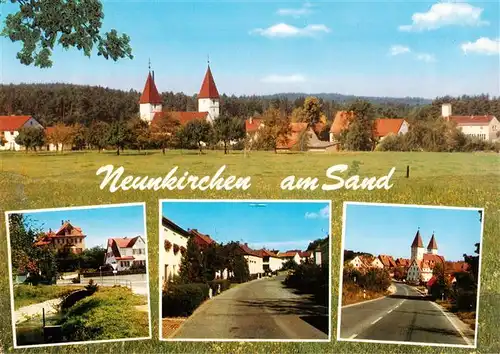AK / Ansichtskarte 73884433 Neunkirchen_Sand Panorama Ortspartien Kirche Neunkirchen Sand
