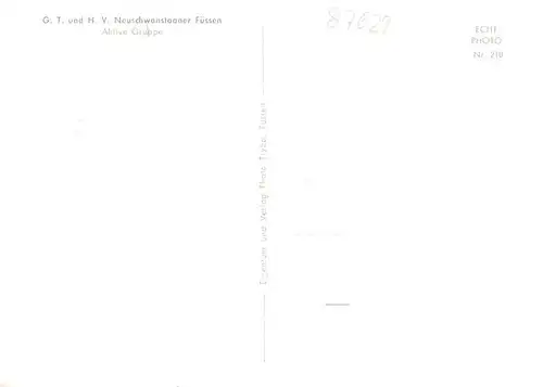 AK / Ansichtskarte  Fuessen_Allgaeu GT und HV Neuschwanstoaner Fuessen Aktive Gruppe Fuessen Allgaeu