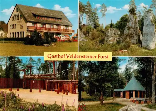 AK / Ansichtskarte 73884519 Bernheck Gasthof Veldensteiner Forst Wildgehege Pavillon Felsen Bernheck