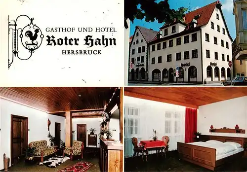 AK / Ansichtskarte 73884521 Hersbruck Gasthof Hotel Roter Hahn Rezeption Zimmer Hersbruck