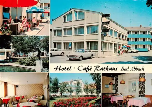 AK / Ansichtskarte 73884524 Bad_Abbach Hotel Cafe Rathaus Terrasse Gastraeume Park Bad_Abbach