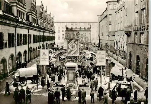 AK / Ansichtskarte  Leipzig Jubilaeumsmesse 1965 Historische Messe um 1820 auf dem Naschmarkt Leipzig