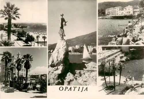 AK / Ansichtskarte 73884569 Opatija_Abbazia Teilansichten Kuestenort Bucht Denkmal 
