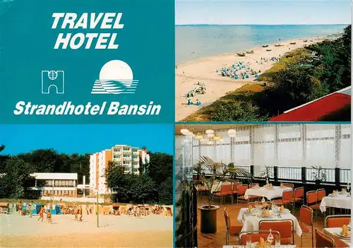 AK / Ansichtskarte 73884579 Bansin_Ostseebad Travel Hotel Strandhotel Restaurant Strand Bansin_Ostseebad