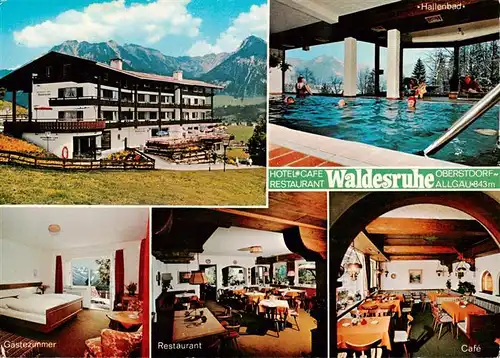 AK / Ansichtskarte  Oberstdorf Hotel Cafe Restaurant Waldesruhe Hallenbad Gaestezimmer Cafe Oberstdorf