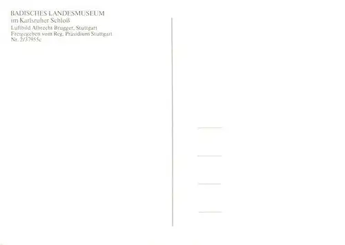 AK / Ansichtskarte  Karlsruhe_Baden Badisches Landesmuseum im Karlsruher Schloss Fliegeraufnahme Karlsruhe_Baden