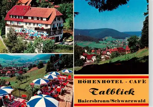 AK / Ansichtskarte  Baiersbronn_Schwarzwald Hoehenhotel Cafe Talblick Terrasse Panorama Baiersbronn Schwarzwald