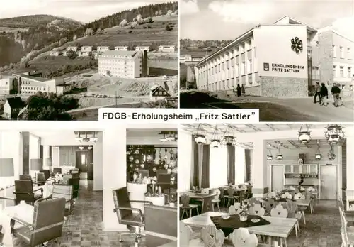 AK / Ansichtskarte 73884723 Fehrenbach_Thueringer_Wald FDGB Erholungsheim Fritz Sattler Gastraeume Panorama Fehrenbach_Thueringer_Wald