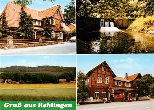 AK / Ansichtskarte  Rehlingen_Lueneburg Gasthaus Panorama Wasserfall Kaufladen Rehlingen Lueneburg