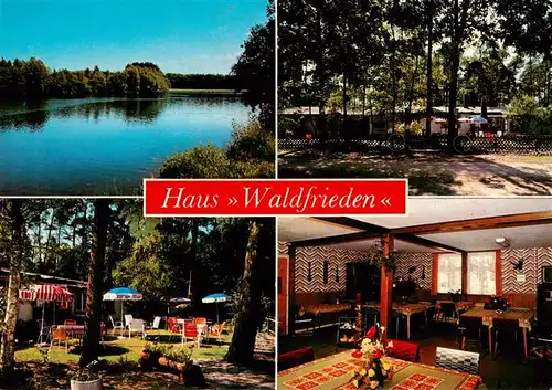 AK / Ansichtskarte  Amelinghausen_Lueneburger_Heide Haus Waldfrieden Garten Restaurant Seepartie Amelinghausen_Lueneburger