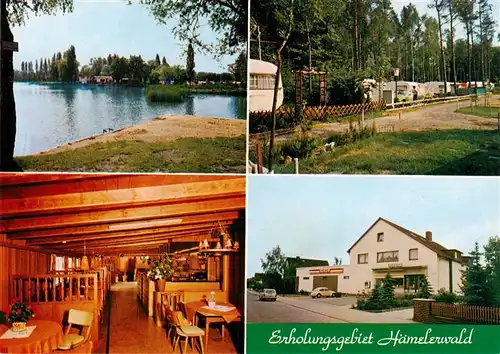 AK / Ansichtskarte 73884760 Haemelerwald REWE Markt Campingplatz Seepartie Restaurant Haemelerwald