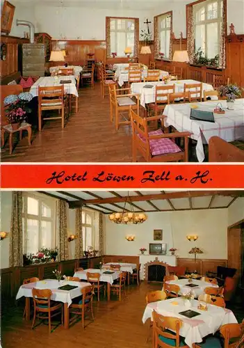 AK / Ansichtskarte 73884773 Zell_Harmersbach Hotel Loewen Gastraeume Zell Harmersbach