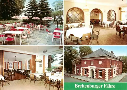 AK / Ansichtskarte  Breitenburg Hotel Restaurant Breitenburger Faehre Gastraeume Terrasse Breitenburg