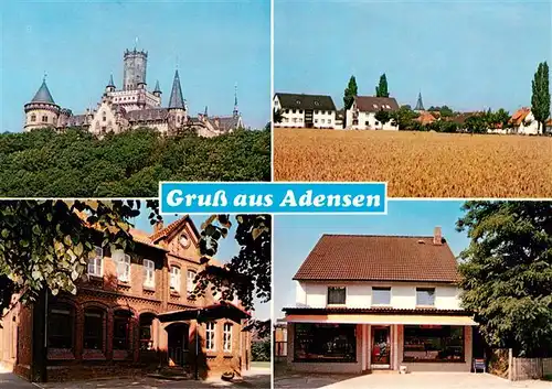 AK / Ansichtskarte 73884815 Adensen Ortsansichten Ladengeschaeft Schloss Adensen