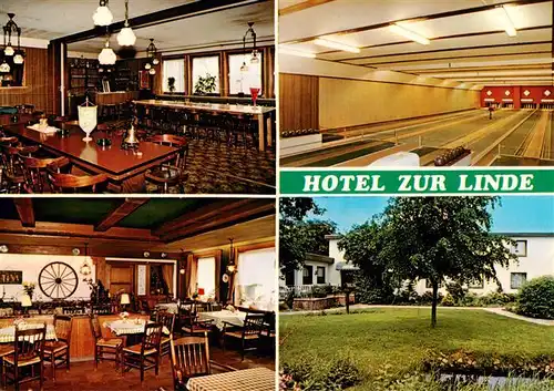 AK / Ansichtskarte 73884827 Hittfeld Hotel Gasthaus zur Linde Restaurant Kegelbahn Hittfeld