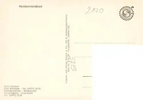 AK / Ansichtskarte  Warstade Heidestrandbad Warstade