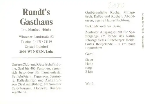 AK / Ansichtskarte  Luhdorf Rundts Gasthaus Luhdorf