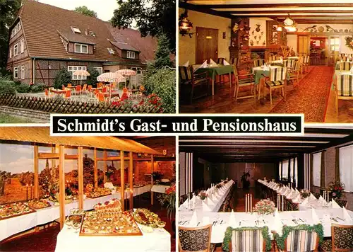 AK / Ansichtskarte 73884839 Garstedt_Winsener_Geest Schmidts Gast- und Pensionshaus Lueneburger Heide Restaurant Festsaal Garstedt_Winsener_Geest