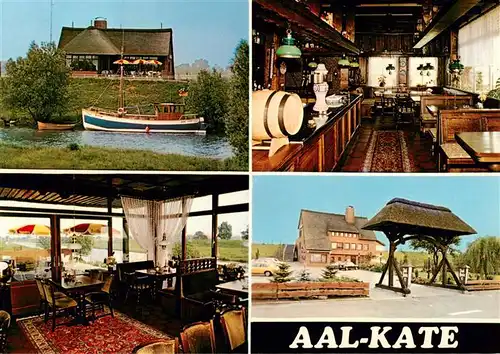 AK / Ansichtskarte 73884842 Neuendeich Restaurant Aal-Kate Fischerboot Neuendeich