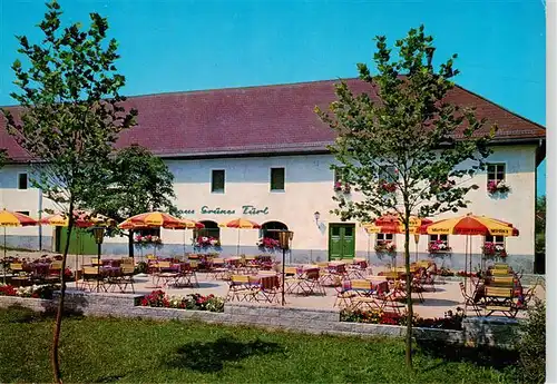 AK / Ansichtskarte  Bad_Schallerbach Gasthaus Gruenes Tuerl Freiterrasse Bad_Schallerbach