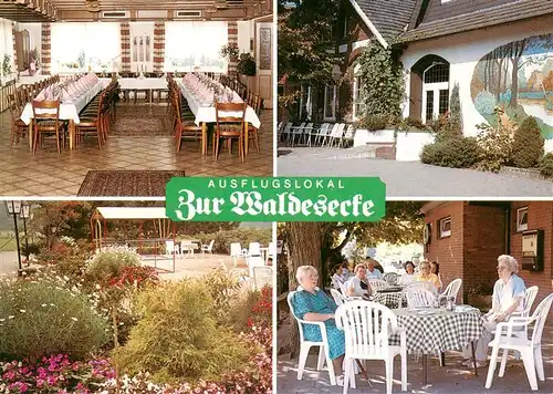 AK / Ansichtskarte 73884933 Stadtlohn-Bueren Ausflugslokal Zur Waldesecke Speisesaal Gartenterrasse 