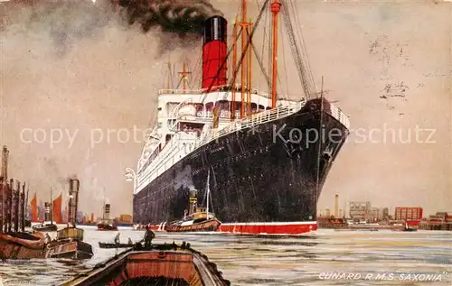 AK / Ansichtskarte  Dampfer_Oceanliner Cunard R.M.S.Saxonia 