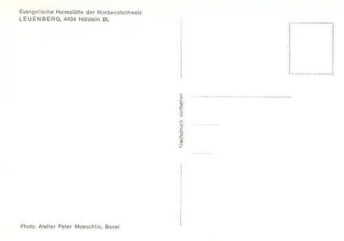 AK / Ansichtskarte  Leuenberg_Liestal_BL Evangelische Heimstaette der Nordwestschweiz 