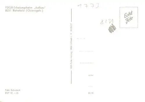 AK / Ansichtskarte  Rehefeld-Zaunhaus_Altenberg FDGB-Erholungsheim 