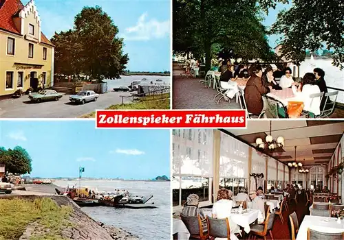 AK / Ansichtskarte 73885017 Hamburg Zollenspieker Faehrhaus Freiterrasse Gastraum Faehre Hamburg