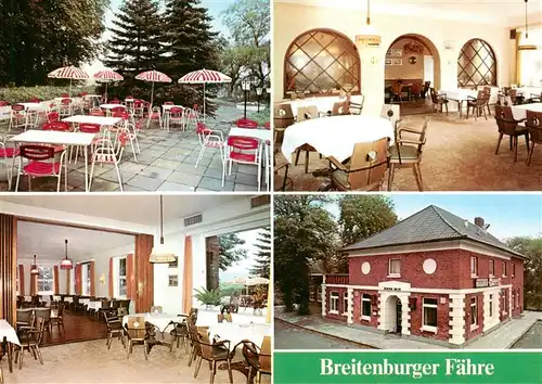 AK / Ansichtskarte  Breitenburg Hotel Restaurant Cafe Breitenburger Faehre Gastraeume Terrasse Breitenburg