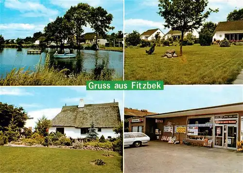 AK / Ansichtskarte 73885027 Fitzbek Gondelteich Park Reetdachhaus SPAR Geschaeft Reimers Fitzbek