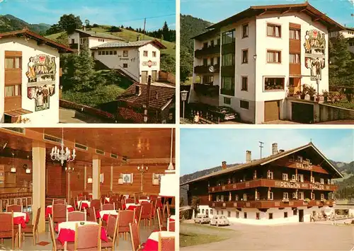 AK / Ansichtskarte  Wildschoenau_Tirol Gasthof Pension Thaler mit Haus Bergkristall Gastraum Wildschoenau Tirol