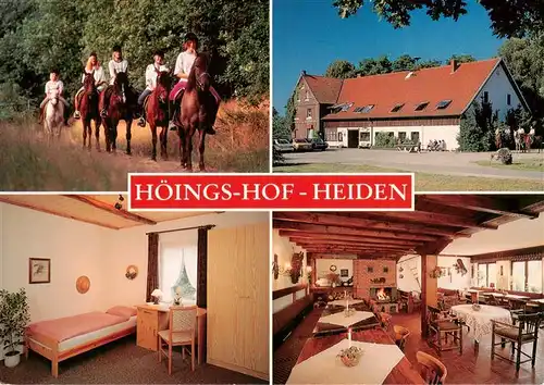 AK / Ansichtskarte 73885043 Heiden_Lippe_Westfalen Hoeings Hof Reiten Restaurant Zimmer 