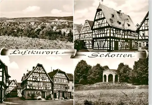 AK / Ansichtskarte  Schotten_Hessen Panorama Fachwerkhaeuser Pavillon Schotten Hessen