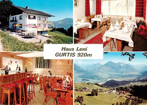 AK / Ansichtskarte 73885089 Gurtis_Nenzing_Vorarlberg_AT Pension Haus Leni Gastraeume Bar Panorama 