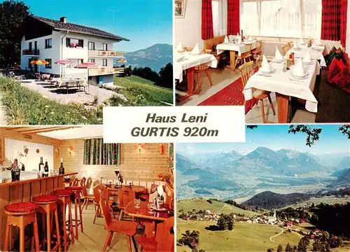 AK / Ansichtskarte 73885090 Gurtis_Nenzing_Vorarlberg_AT Pension Haus Leni Gastraeume Bar Panorama 