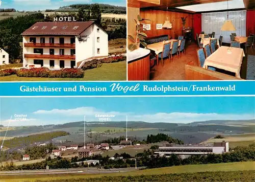 AK / Ansichtskarte  Rudolphstein Gaestehauser Pension Vogel Panorama Gastraum Rudolphstein