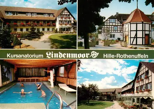 AK / Ansichtskarte  Rothenuffeln_Hille Kursanatorium Lindenmoor Bewegungsbad Fachwerkhaeuser 