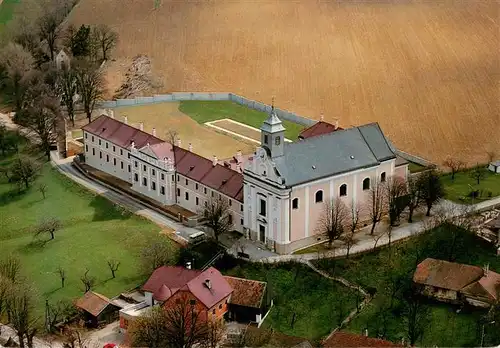 AK / Ansichtskarte  Pettenbrunn Wallfahrtskirche Jeutendorf Karmel der Schmerzhafen Muttergottes Fliegeraufnahme Pettenbrunn