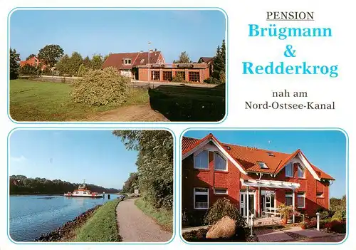 AK / Ansichtskarte 73885323 Schinkel_Gettorf Pension Bruegmann und Redderkrog am Nord-Ostsee-Kanal Schinkel Gettorf