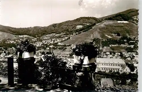 AK / Ansichtskarte  Kappelrodeck Panorama mit Kirche Kappelrodeck