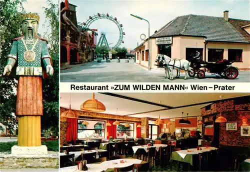 AK / Ansichtskarte 73885364 Wien_AT Restaurant Zum wilden Mann Gaststube Prater 