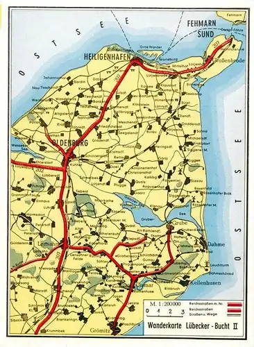 AK / Ansichtskarte  Luebeck Wanderkarte Luebecker Bucht Luebeck