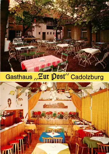 AK / Ansichtskarte  Cadolzburg Gasthaus zur Post Gastraum Terrasse Cadolzburg