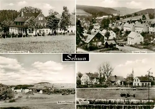 AK / Ansichtskarte  Sehma Erholungsheim des DTSB Unterer Ortsteil Panorama Blick zum Poehlberg Teilansicht Sehma